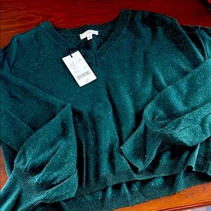 a loves a v neck sweater. New with tags size small